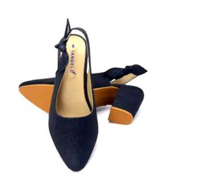 Stylish Black Slingback Heels