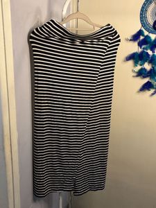 Striped Skirt with a slit