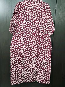 Patterned Shirt Collar Kurti