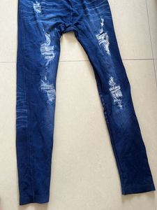 Denim Look Leggings! Size S