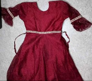 Gown Burgundy colour