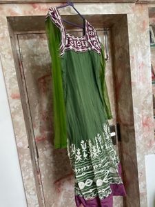 Green Embraced Anarkali