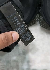 Elegant Black Lace padded bra 34C