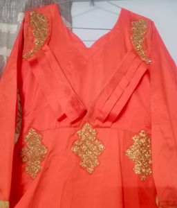 Diomond Work Fanta Color Gown