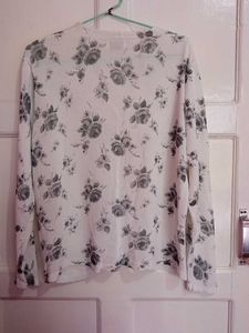 Women Floral Cardigan Sweater