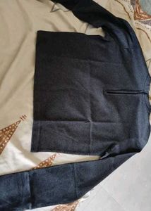 Gray Ribbed Crop Top