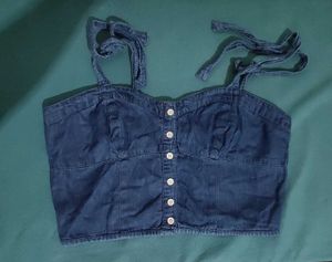 Denim Textured Tank Top
