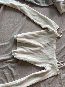 Ribbed Knit Cutout Top