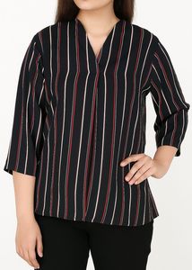 Striped V-Neck Top