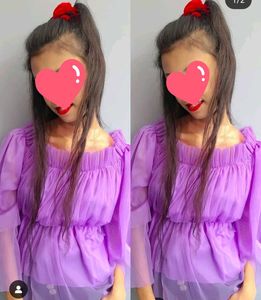 Purple Off Shoulder Top