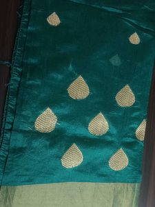 Green Embroidered Dress Material