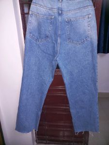 Distressed Hem Jeans