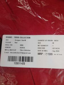 Red Asymmetric Kurta