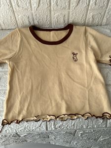 Cream Crop Top