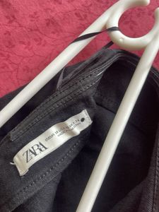 Zara Black Denim Maxi Dress