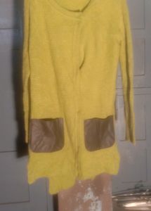 Olive long cardigan