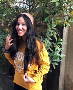 Ajio Yellow Sweatshirt