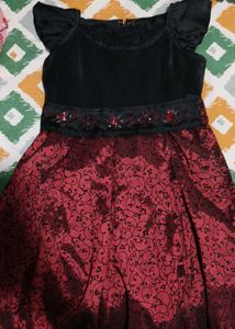 Beautiful Black and Red Party Frock