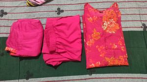 Myntra brand Floral Red Kurta Set