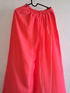 Flared Palazzo Pants (Coral)