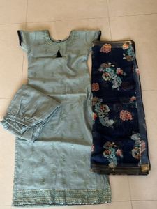 Heavy Work &amp; Light Weight Dress With Surprise Gift