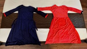 Girls' Velvet Maxi Dresses - Set of 2