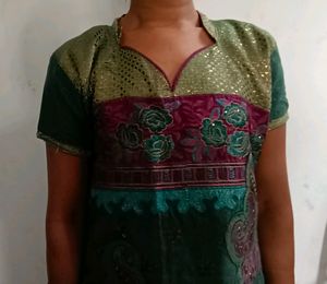 Green Festive Kurta