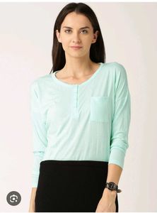 H&M Mint Green Long Sleeve Tunic Top – Size
