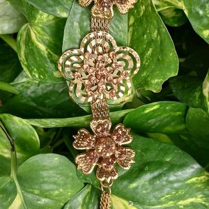 Elegant Golden Long Brooch