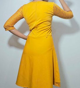 Mustard Yellow Semi Formal Dress