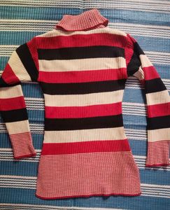 Striped Turtleneck Sweater