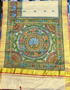 Madhubani Sari Handwork (Fix Price)