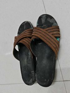 Brown Criss-Cross Slides