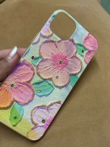 Reflective Floral Stone Studed iPhone Case