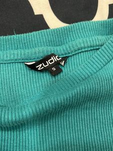 Zudio Ribbed Green Crop Top