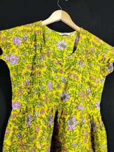 Multicolor Floral Printed Round Neck Dress (Women)