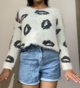 Fur Crop sweater Women