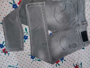 Stylish Grey Denim Jeans
