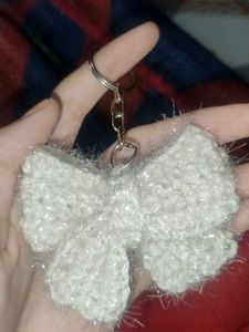 handmade combo of 2 crochet  bow keychain