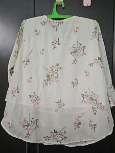 White Floral Top