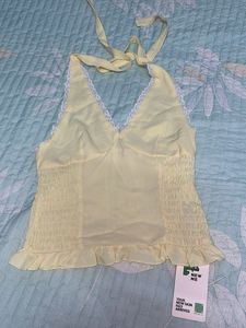 Light Yellow Halter Coord Set