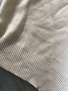 Beige Knit Long Sleeve crop thrifted top