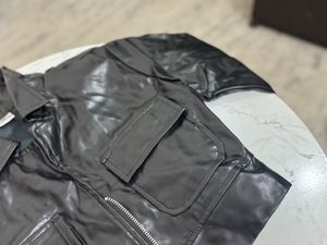 Stylish Black Faux Leather Jacket🧥