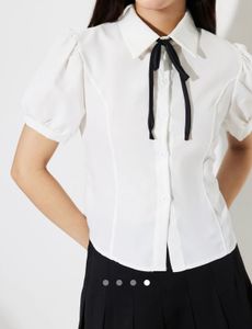 Bow White Blouse
