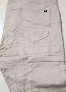 Branded White Thick Trousers