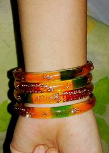 Asthetic Colorful Indian Bangles💛🧡