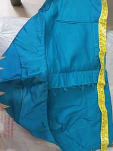 Uppada Pattu Teal Blue Saree with Gold Detail