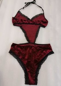 Burgundy Velvet bodysuit