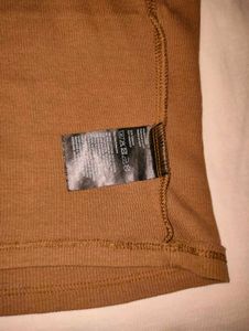 Brown Lace Trim Tank Top