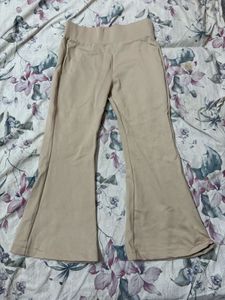 Beige Flared Leggings